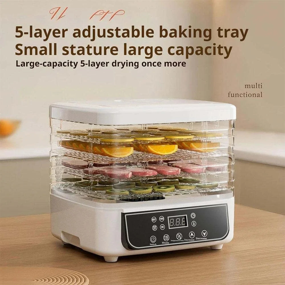 5-Layer Household Dry Fruit Machine Food Dryer Fruit Vegetable Snack Freeze-Drying Machine Adjustable Temperature Touch Control